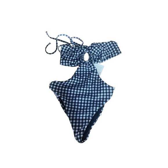 NWT Mara Hoffman Blanca Halter One-Piece Swimsuit Black cutout sides small - Picture 6 of 11